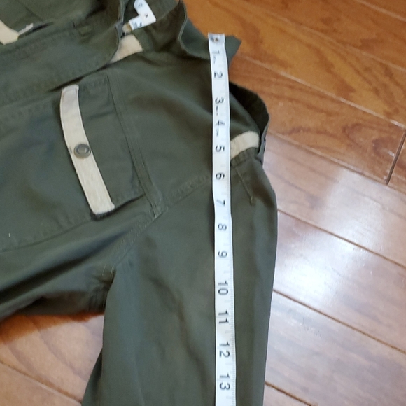 Cabi army green anorak jacket Coat Tan trim on pockets Size Small Fall Spring - Picture 11 of 13